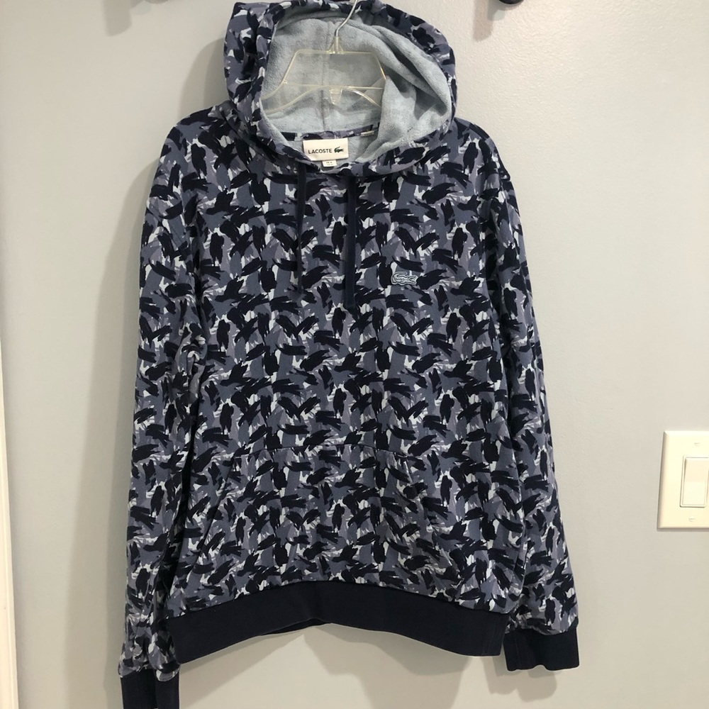 Lacoste Navy and Black Graphic Hoodie